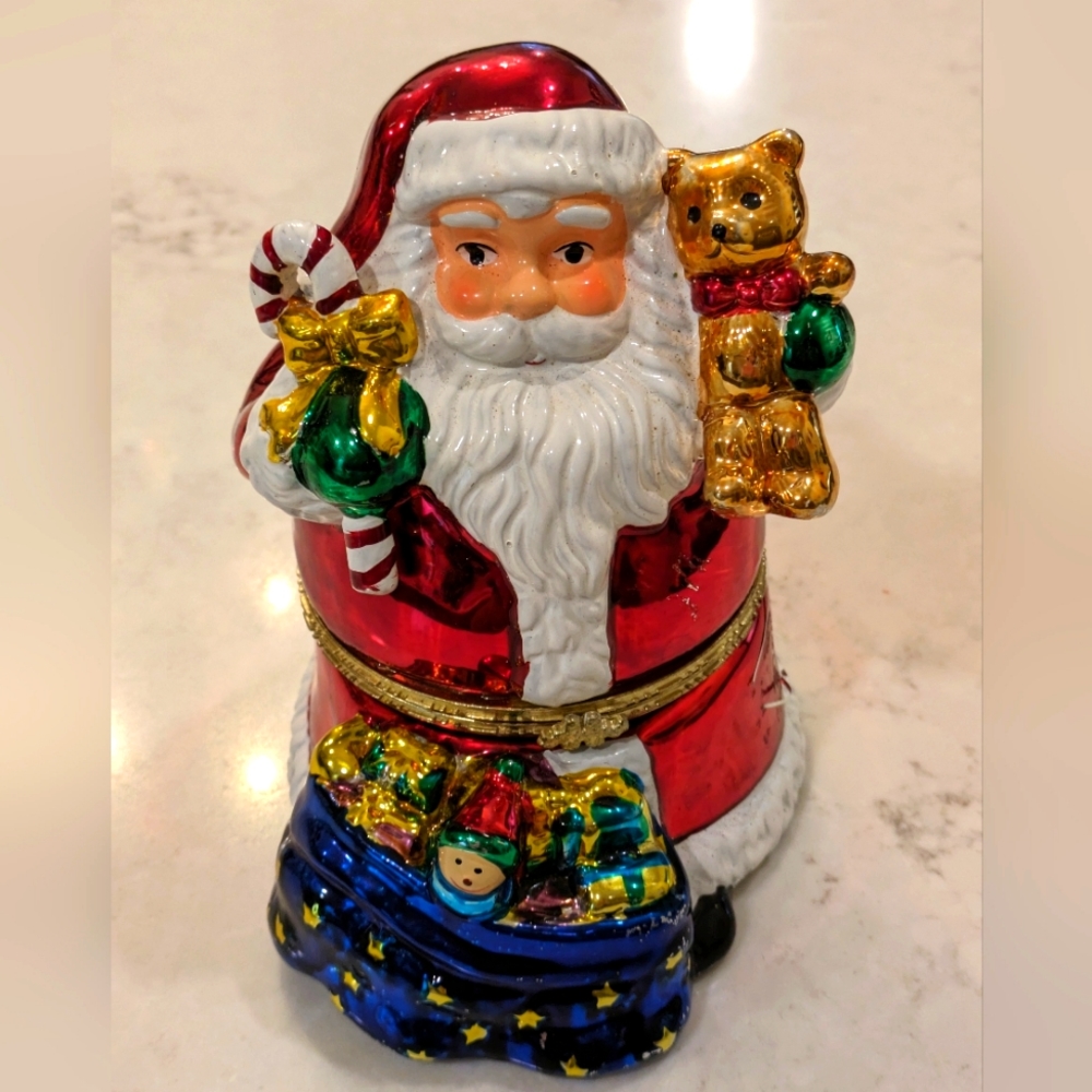 " Jingle Bells" Music Box Multi - Color Santa Claus.